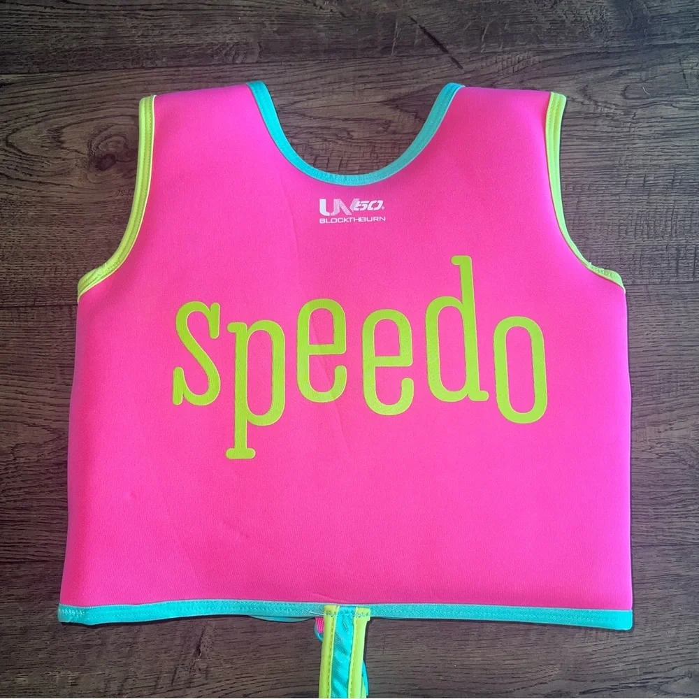 Speedo Kids One-Piece Swim Vest in Pink, Teal, Lime